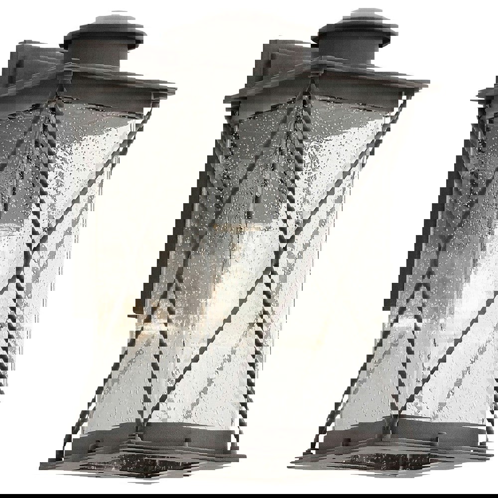 Outdoor IP44 Wall Light Weathered Zinc LED E27 100W Loops
