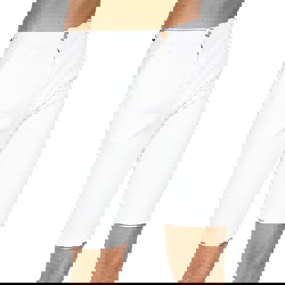 Crosshatch Mens Sinwood Chino Shorts - White