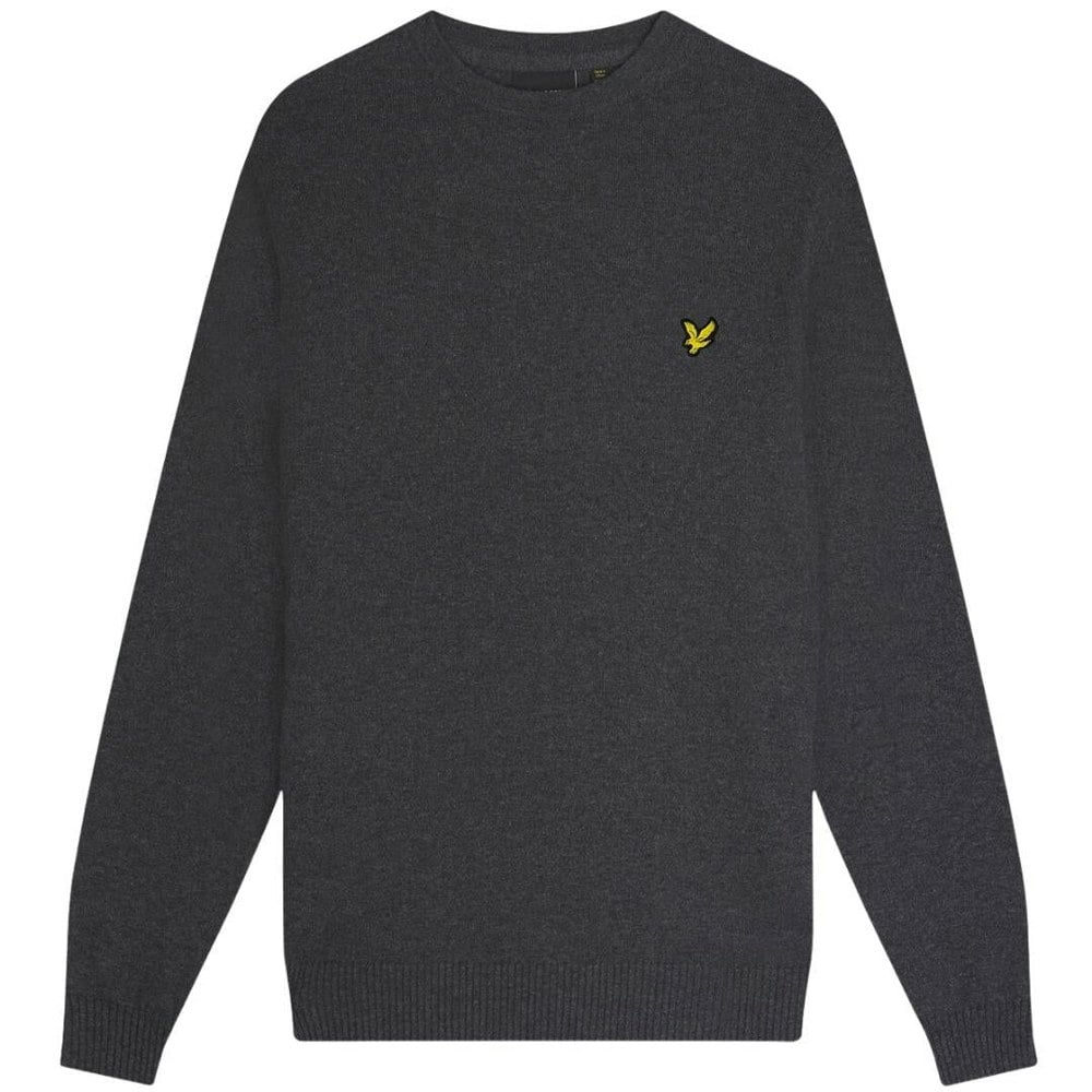 Lyle & Scott Cotton Merino Pull-over Jumper - Charcoal Marl