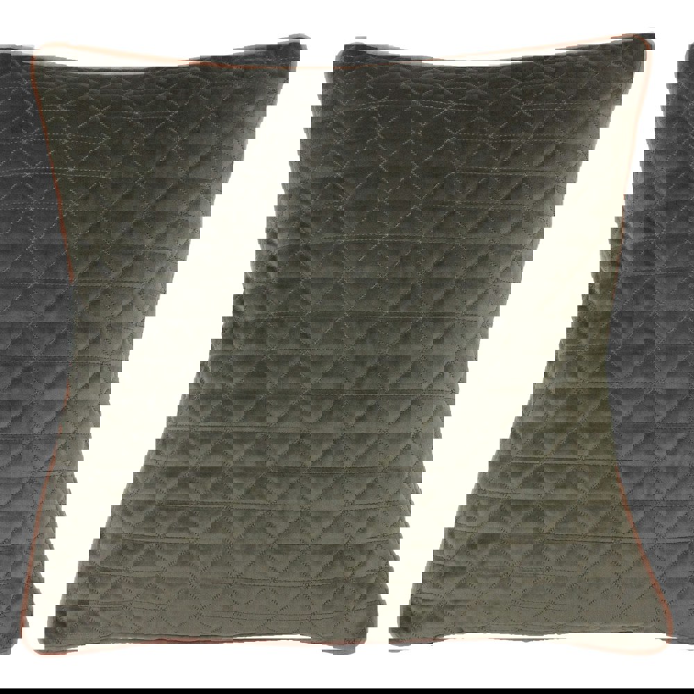 Riva Home Quartz Cushion Cover with Geometric Diamond Design - Charcoal Grey/Blush Pink