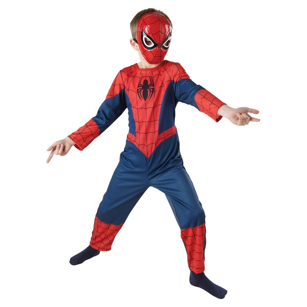 Spider-Man Childrens/Kids Moulded 1/2 Mask - Red/Black