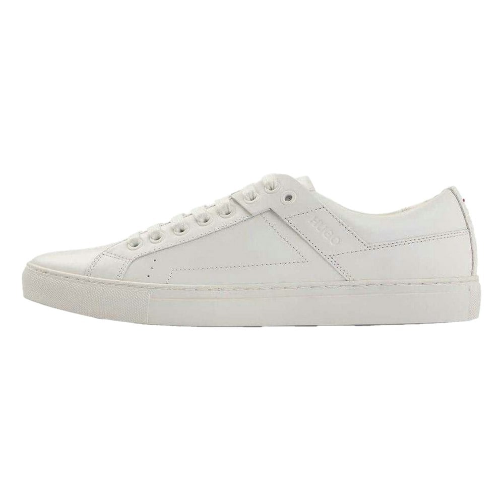 Hugo Mens Futurism Leather Tennis Trainers - White