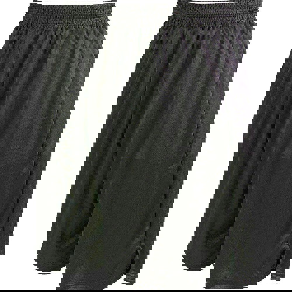 M/L - BLACK Junior Soft Touch Elasticated Training Shorts Bottoms - Football Gym