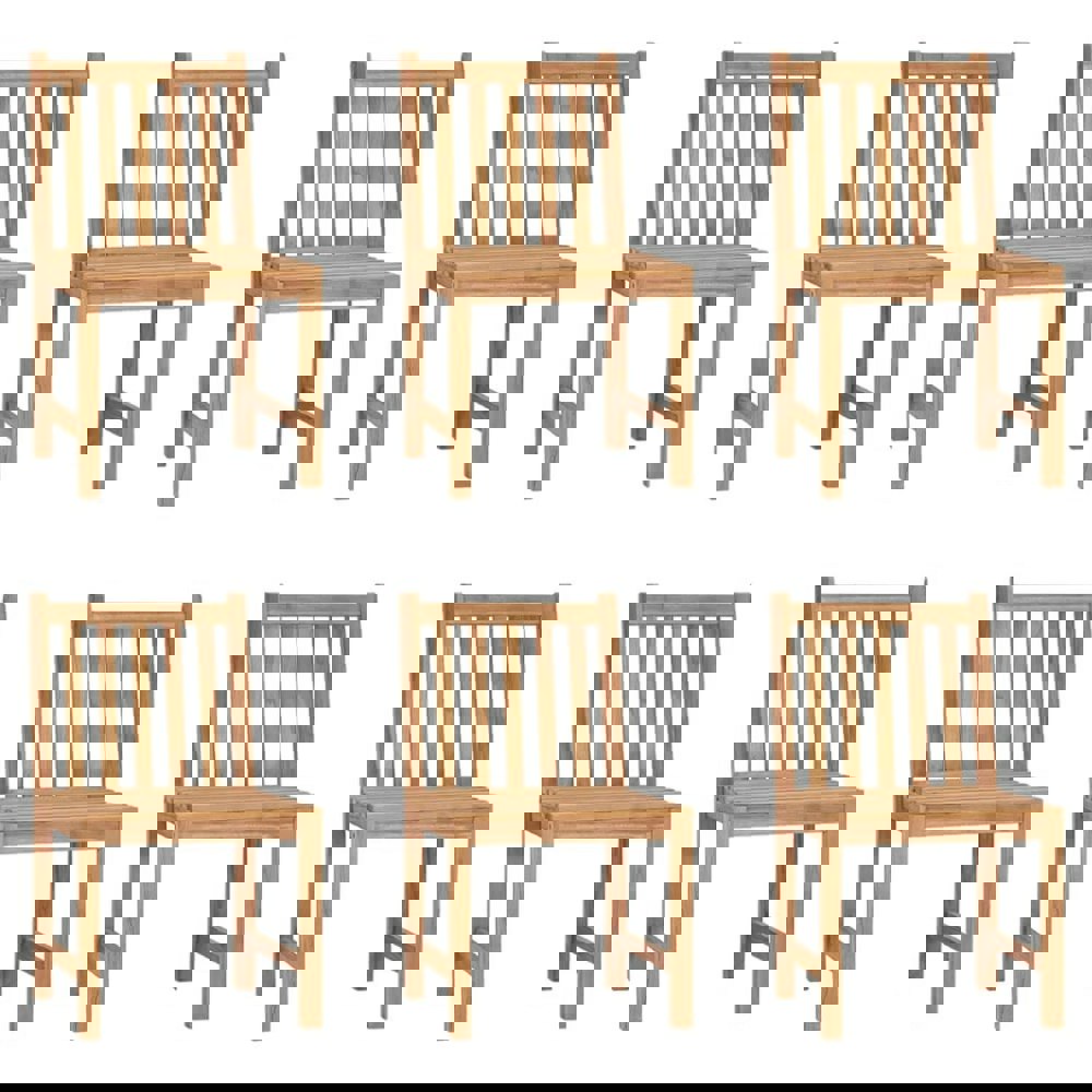 Berkfield Garden Chairs 6 pcs Solid Teak Wood