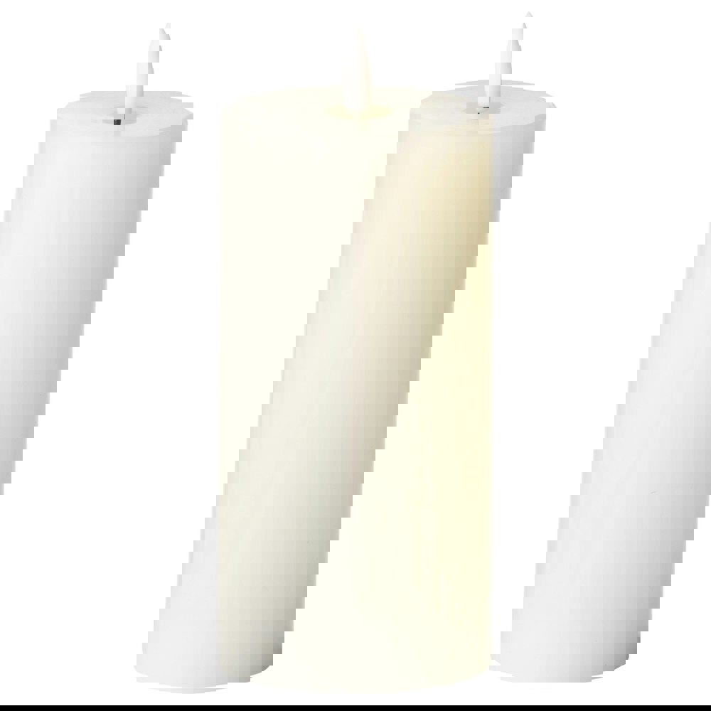 Hill Interiors Luxe Collection Natural Glow 3 x 6 LED Ivory Candle - Ivory