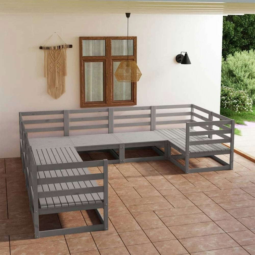 Berkfield 8 Piece Garden Lounge Set Solid Pinewood