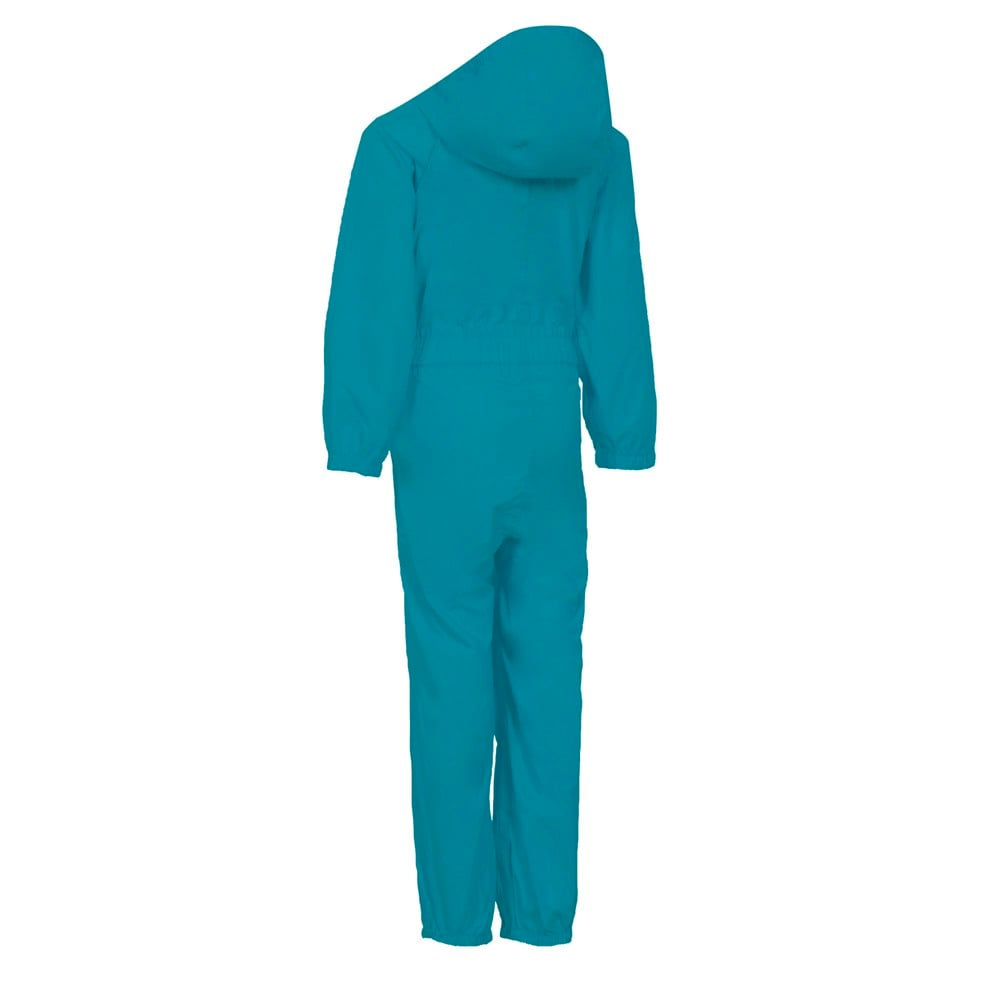 Trespass Childrens/Kids Button Rain Suit - Teal
