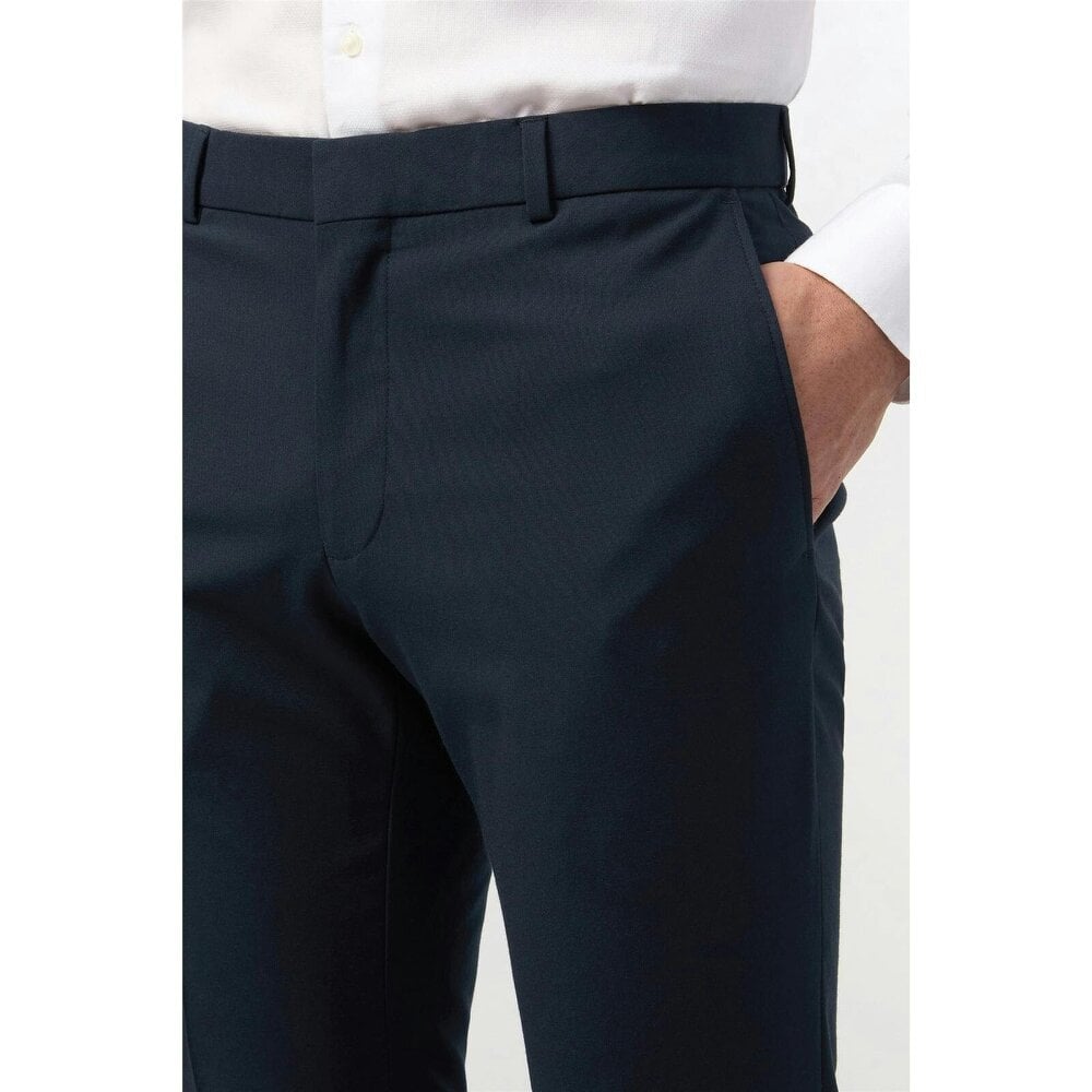 Limehaus Tailored Fit Navy Stretch Trousers