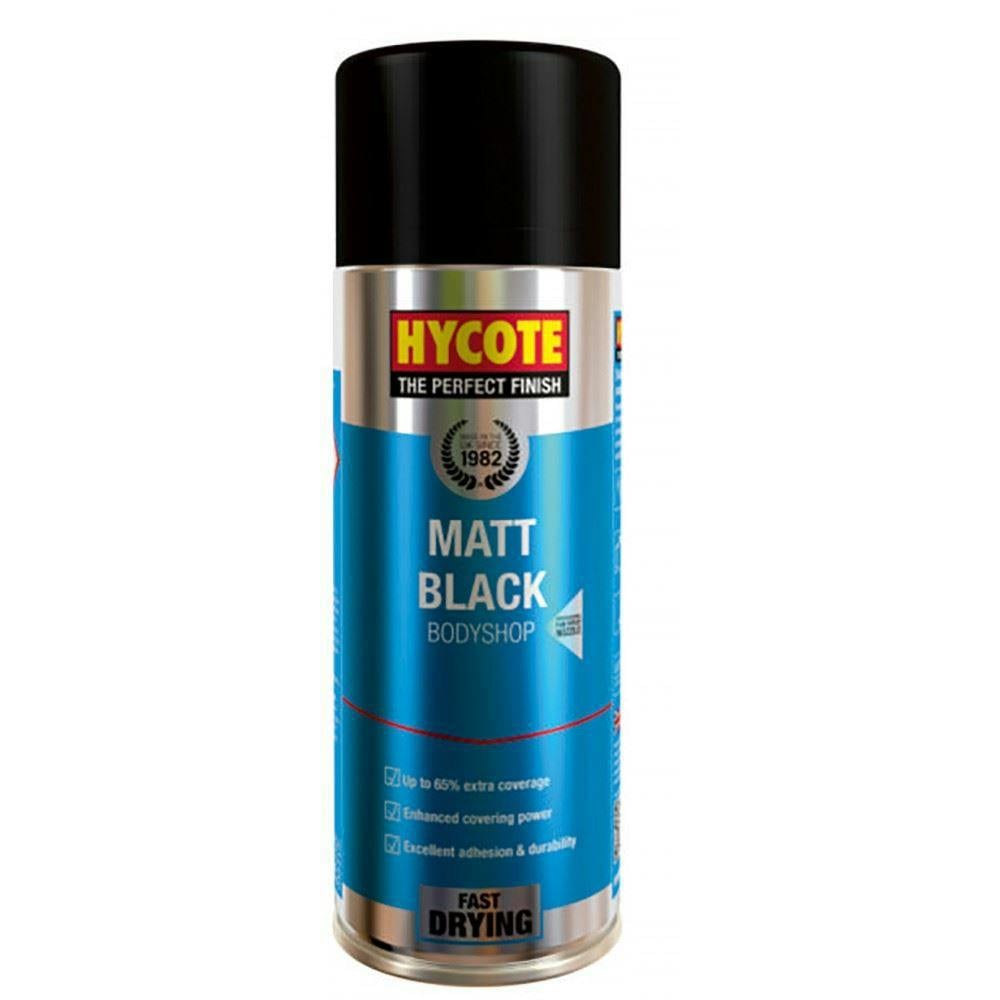 Hycote 6X Hycote Bodyshop Matt Black Spray Paint 400ml