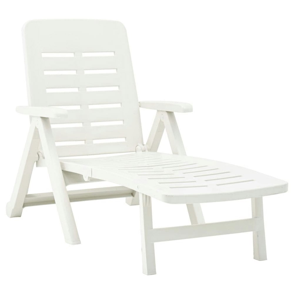 Berkfield Folding Sun Lounger Plastic White