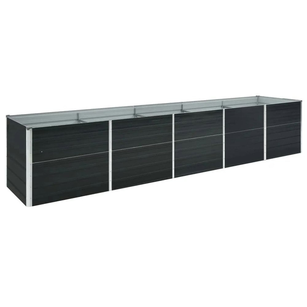 Berkfield Garden Raised Bed Galvanised Steel 400x80x45 cm Anthracite