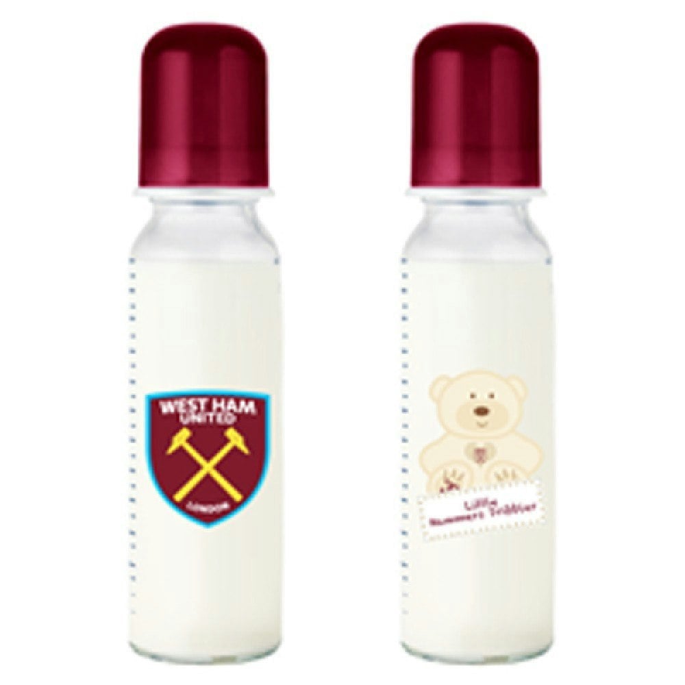 West Ham United FC Official Baby Feeding Bottle (2 Pack) - Claret