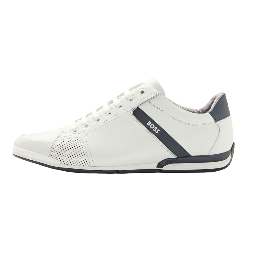 Boss Mens Saturn Low Cut Trainers - White