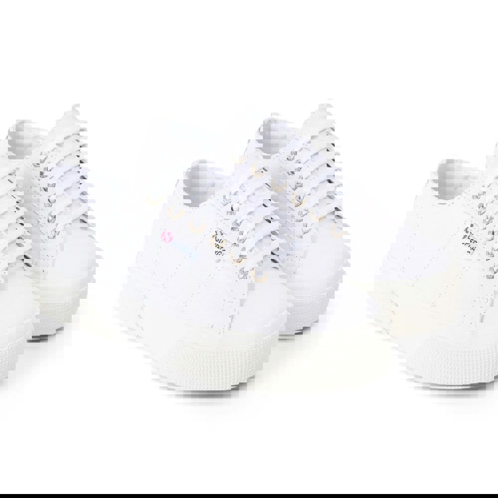 Superga Womens/Ladies 2740 Nappa Leather Platform Trainers - Optic White/Avorio