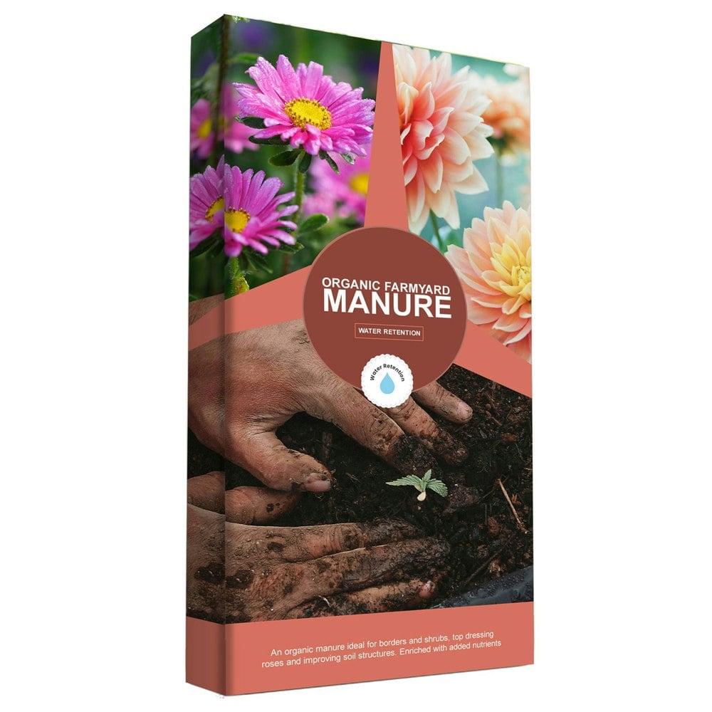 1 Bag (40 Litres) Organic Farmyard Manure With Essential Nutrients For Gardeners Encouraging Healthy Plant Growth
