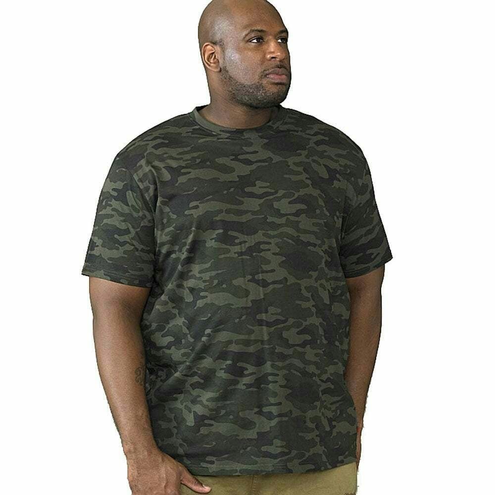 Duke Mens D555 Gaston Camouflage Kingsize Short-Sleeved T-Shirt - Jungle Camo