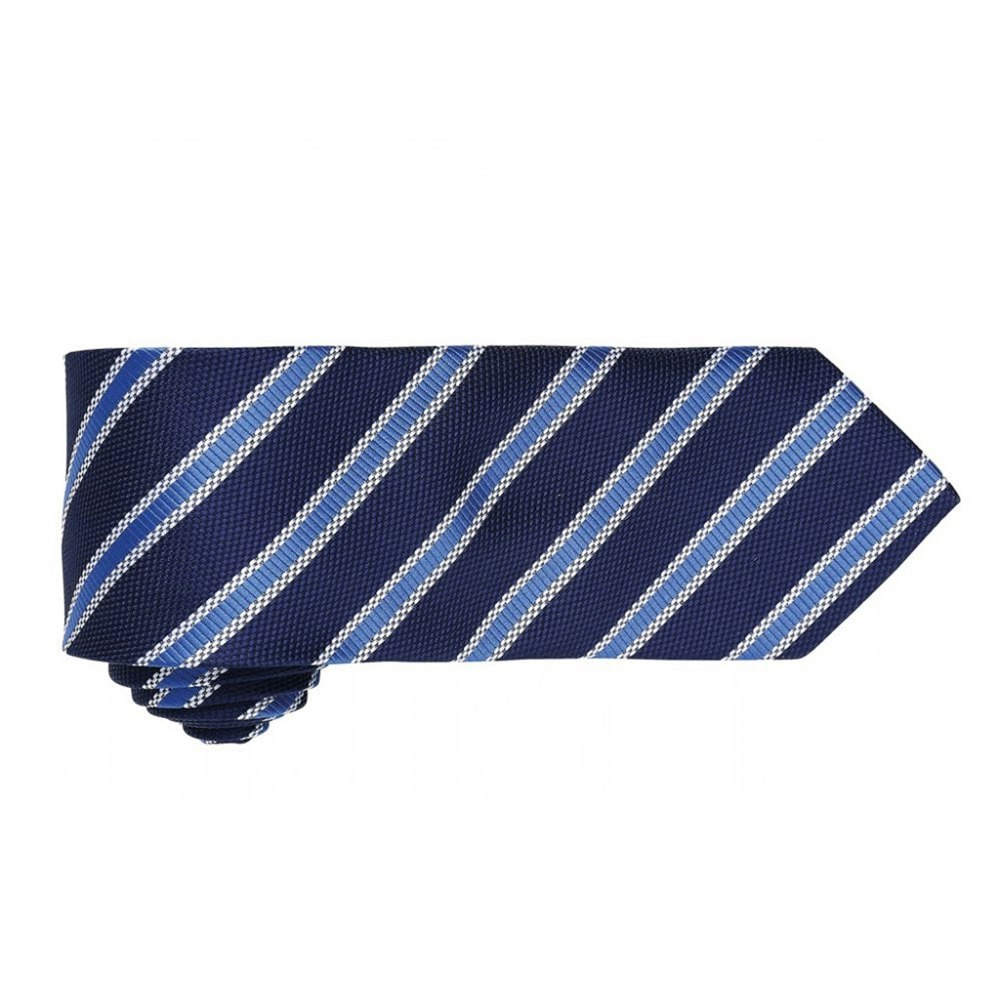 Premier Mens Waffle Stripe Formal Business Tie (Pack of 2) - Navy/Royal