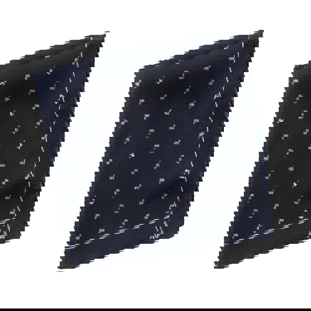 Dunhill mulberry silk pocket square Luxurious silk in a logo component pattern