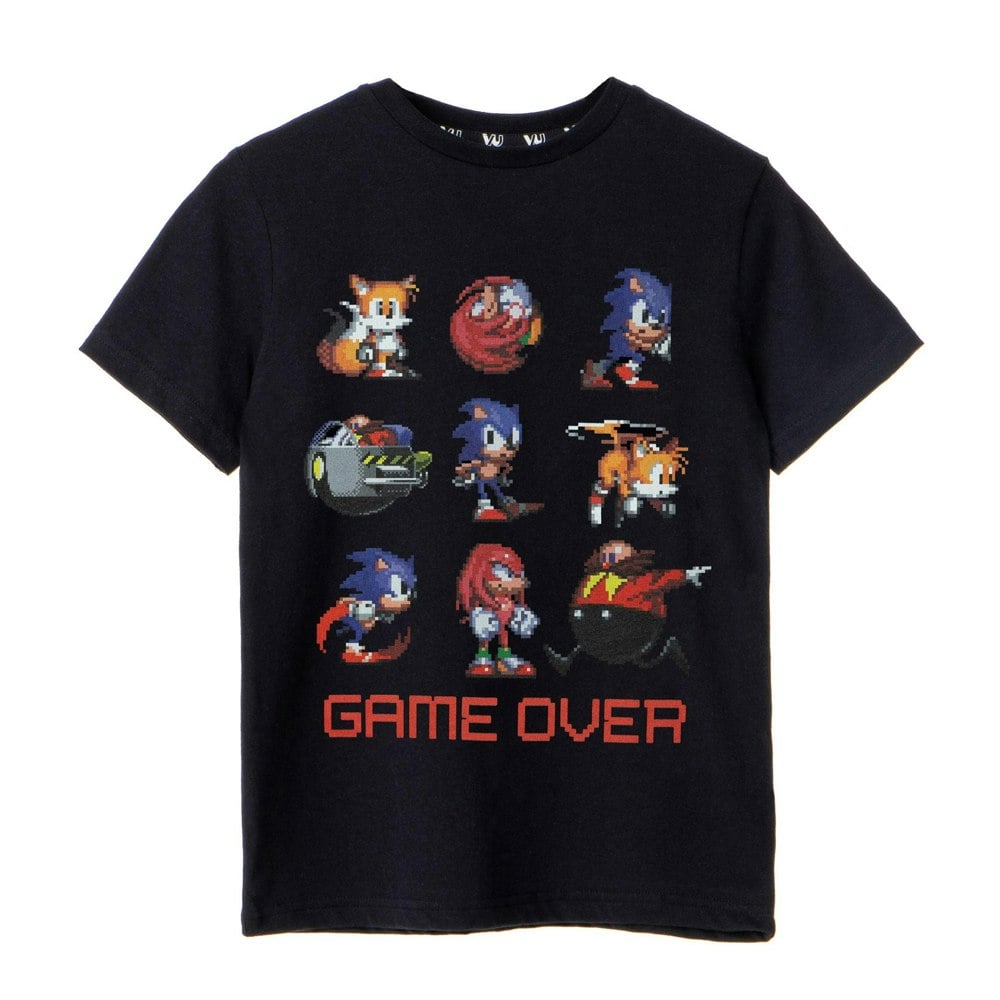 Sonic The Hedgehog Boys Game Over T-Shirt - Black