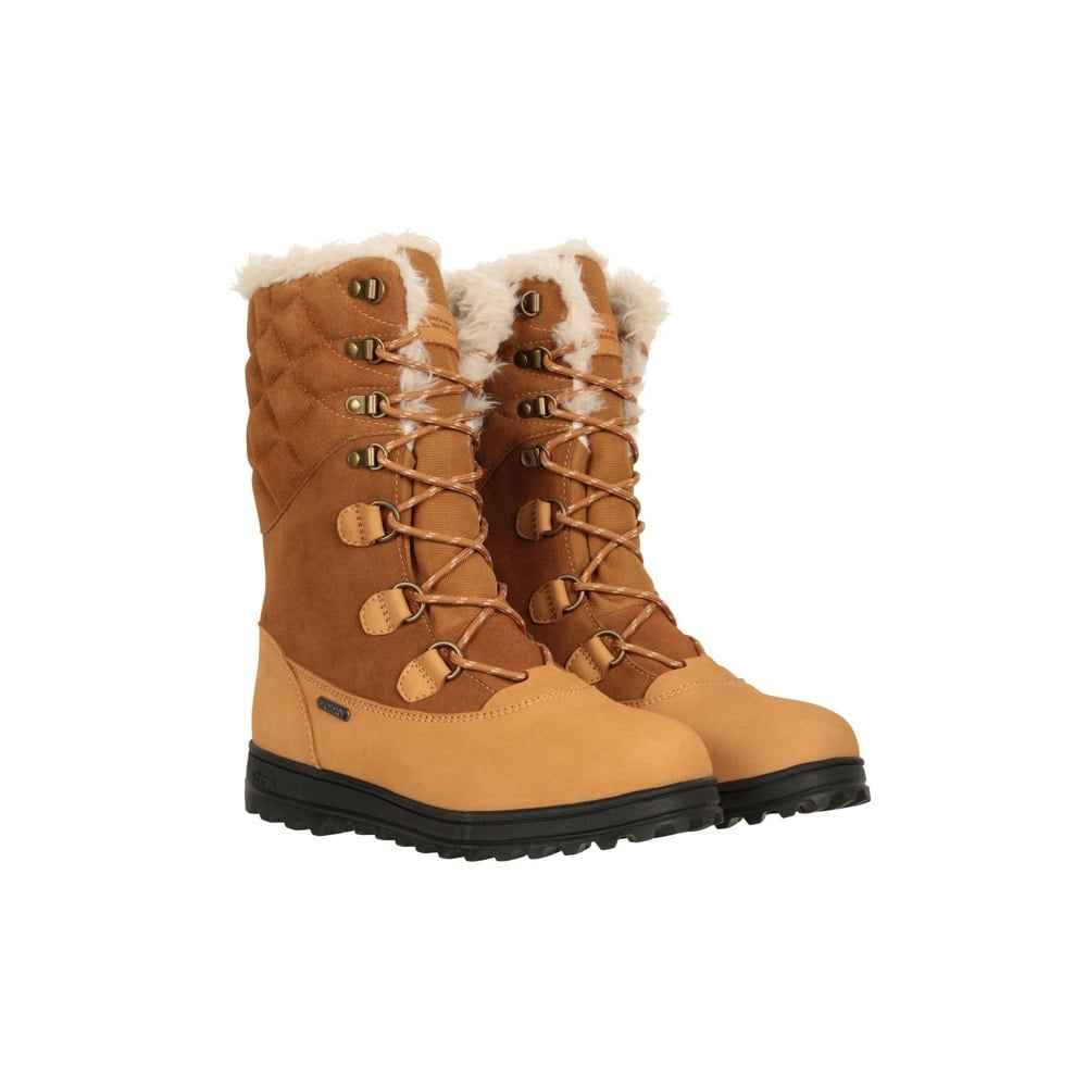 Mountain Warehouse Women's Vostok Leather Snow Boots - Brown