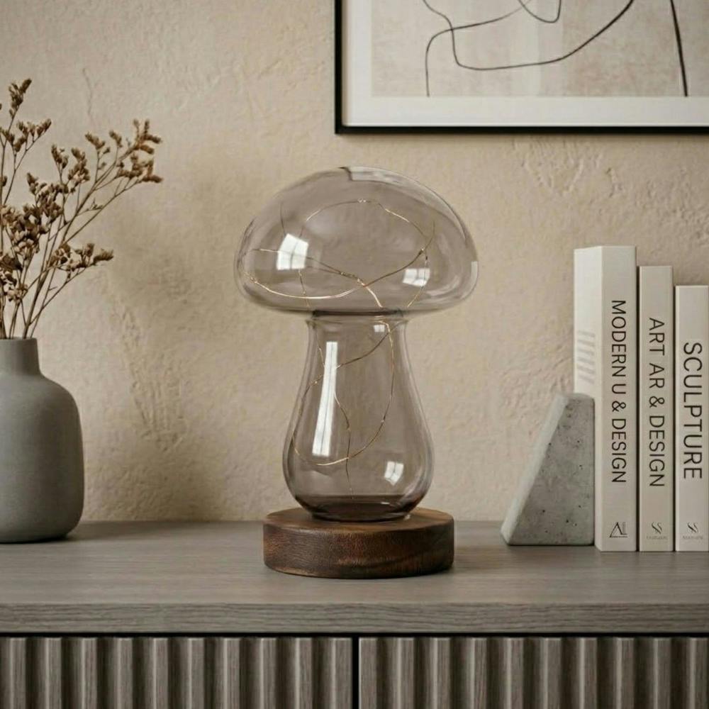 Garden Greatness Relica Glass Mushroom LED Light
