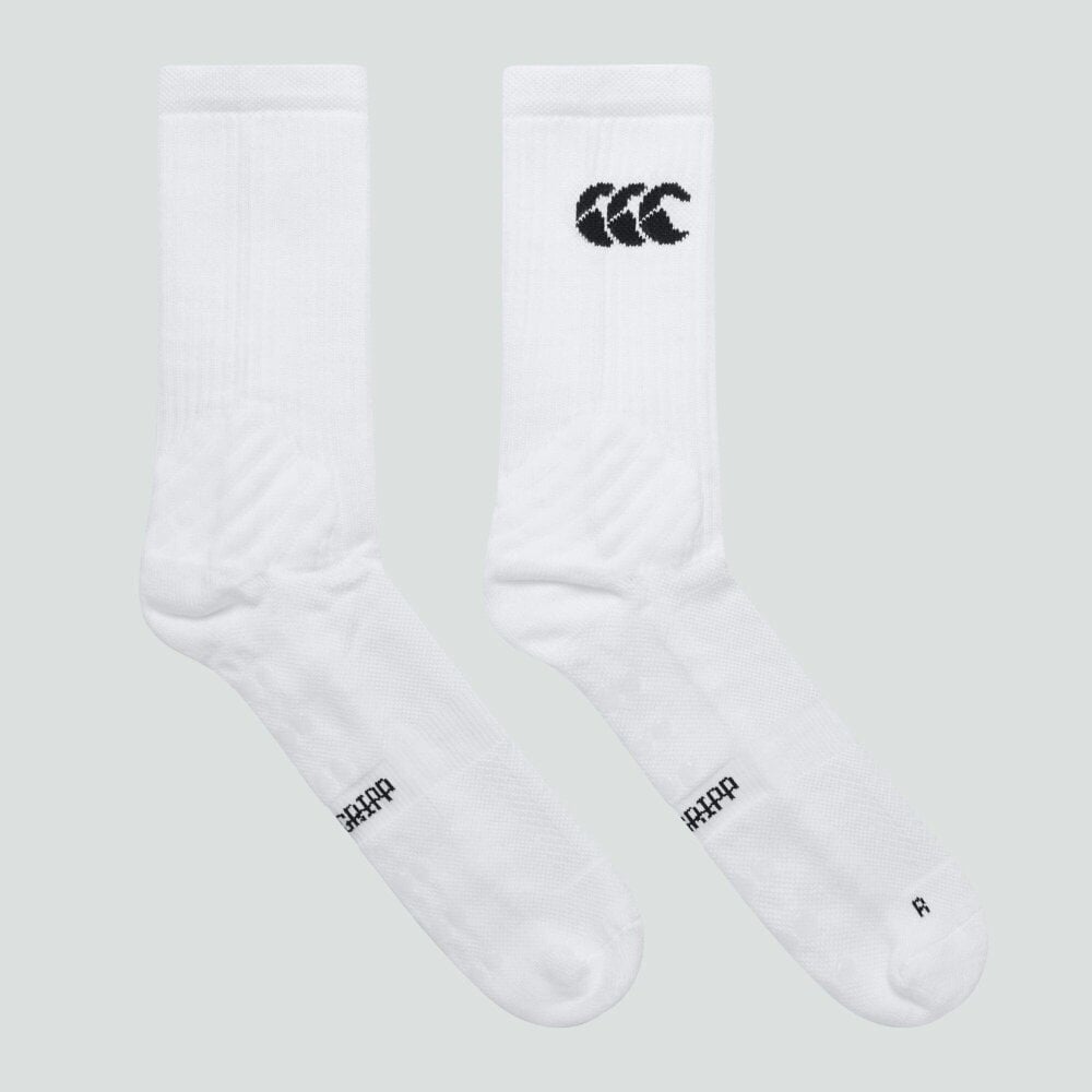 Canterbury Mid Calf Grip Sock - White