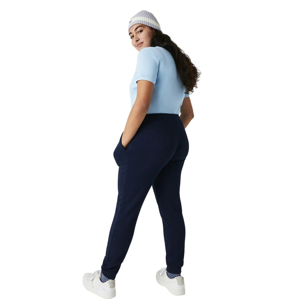 Lacoste Womens Fleece Lightweight Jogging Bottoms - Navy