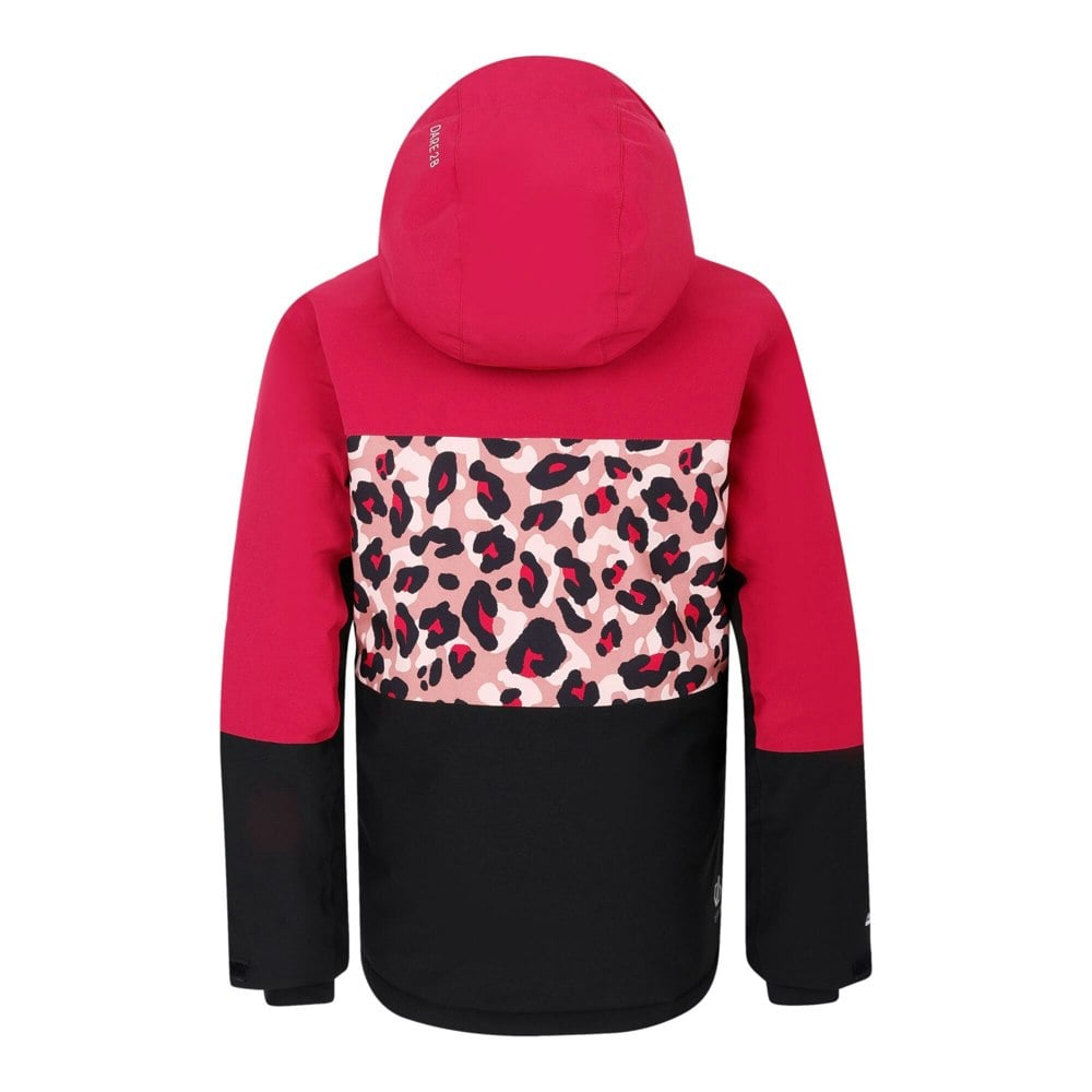 Dare 2B Childrens/Kids Traverse II Cheetah Print Ski Jacket - Berry Pink/Dusty Rose
