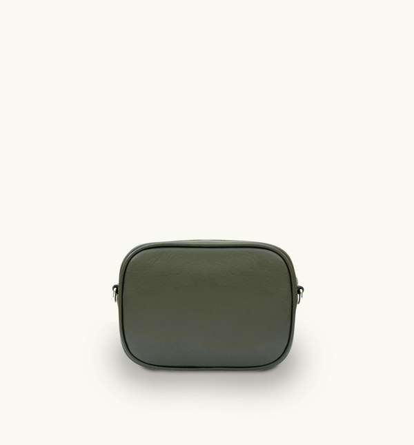 Apatchy London The Penelope Woven Leather Camera Bag -Olive