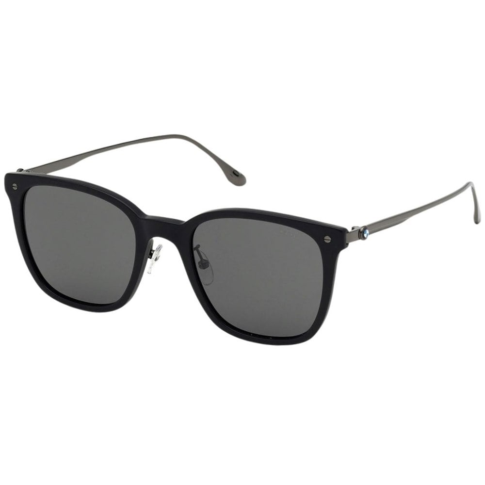 BMW Matte Black Framed Smoke Polarised Lensed Sunglasses