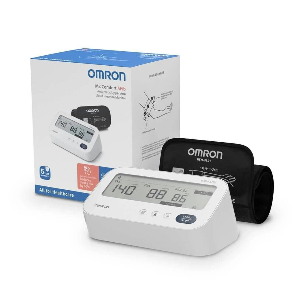 Omron HEM-7196-FLE M3 Comfort Afib Upper Arm Blood Pressure Monitor