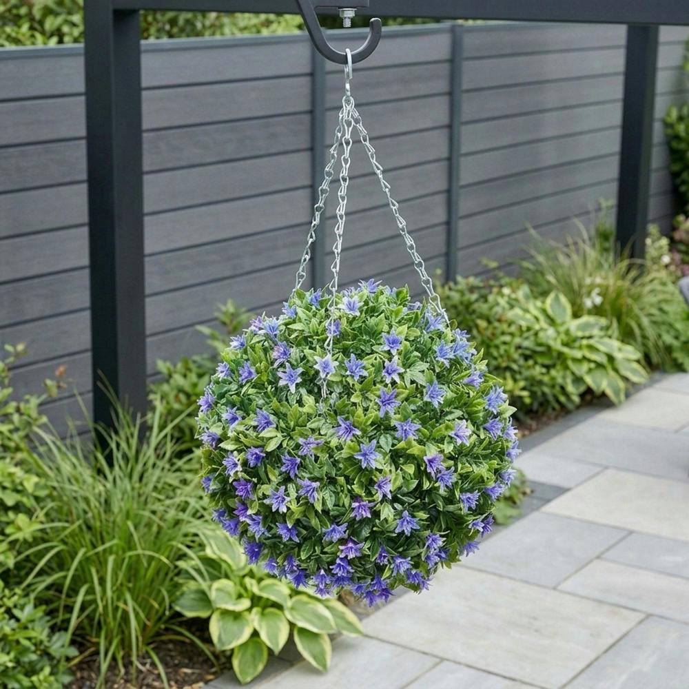 Garden Greatness Hanging Artificial Lily Topiary Ball