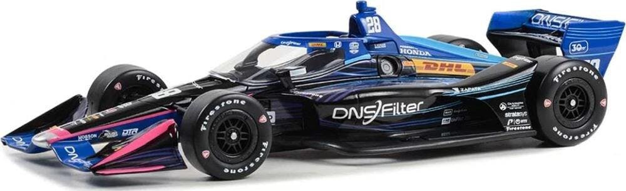 MCSlots Romain Grosjean #28 2023 Indycar Andretti Road Course Config 1:18 Scale Greenlight 11223