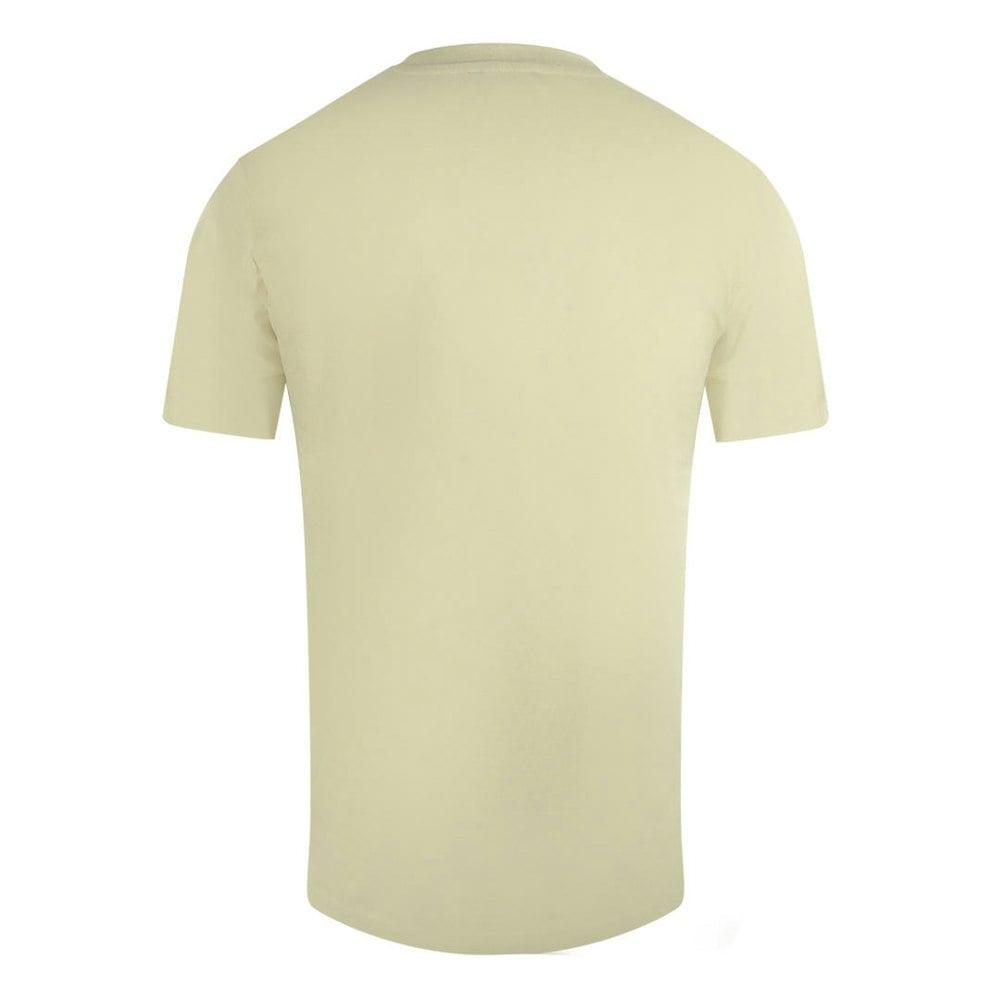 Cavalli Class Cracked Sprayed Logo Beige Sand T-Shirt
