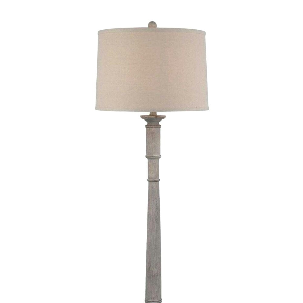 Hill Interiors Stella Linen Lamp (UK Plug) - White