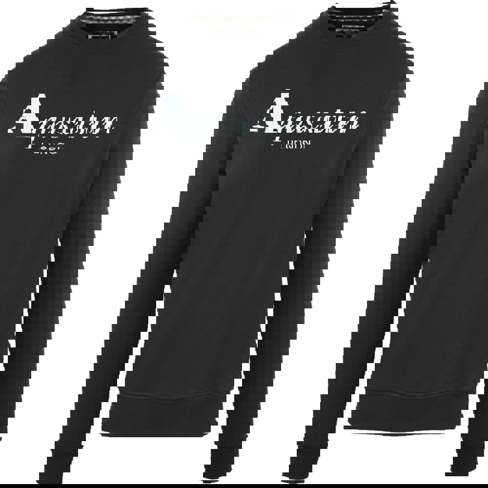 Aquascutum Bold London Logo Sweatshirt - Black