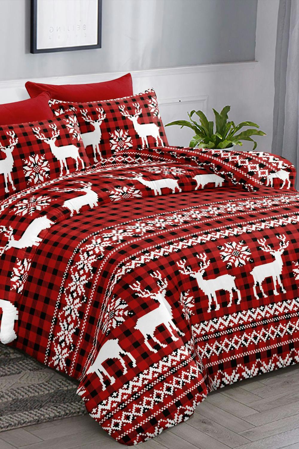 Ezysleep Nordic Stag Christmas Duvet Set