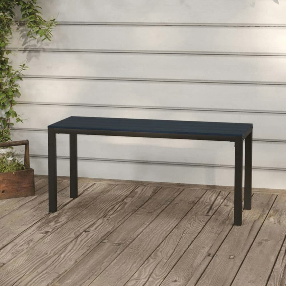 Berkfield Garden Bench 110 cm Steel and WPC Black