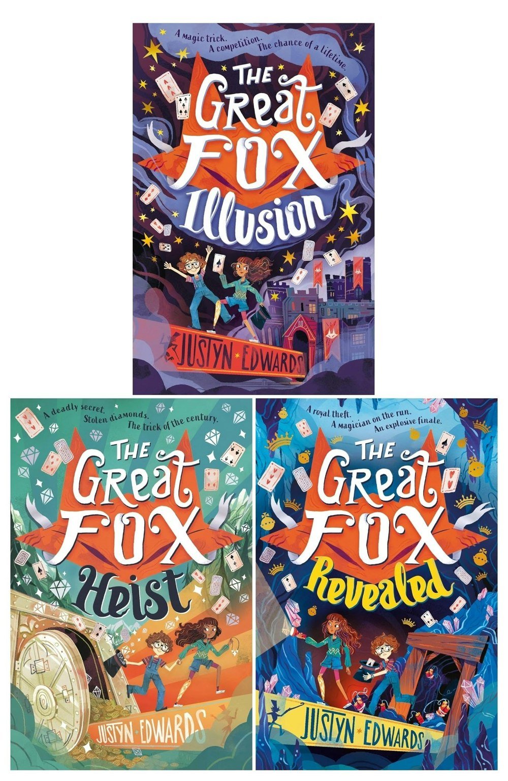 The Great Fox Series 3 Books Collection Set by Justyn Edwards (Illusion, Heist, Revealed)