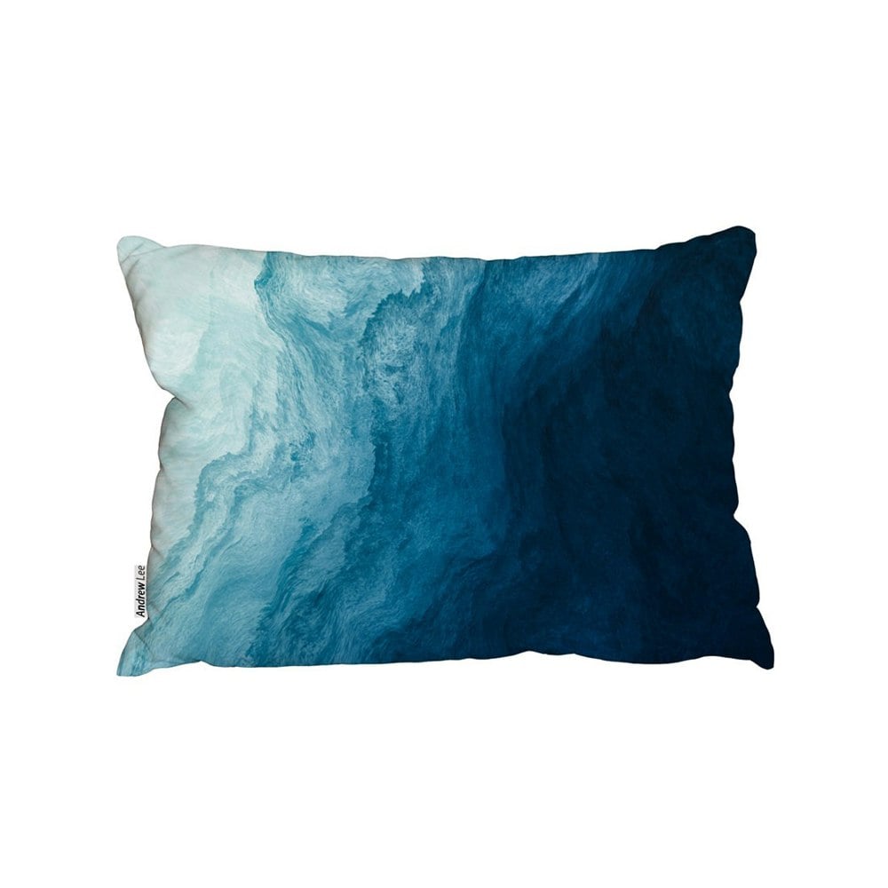 Benjamin Tate Design Abstract Blue Liquid Fluid (Outdoor Cushion)