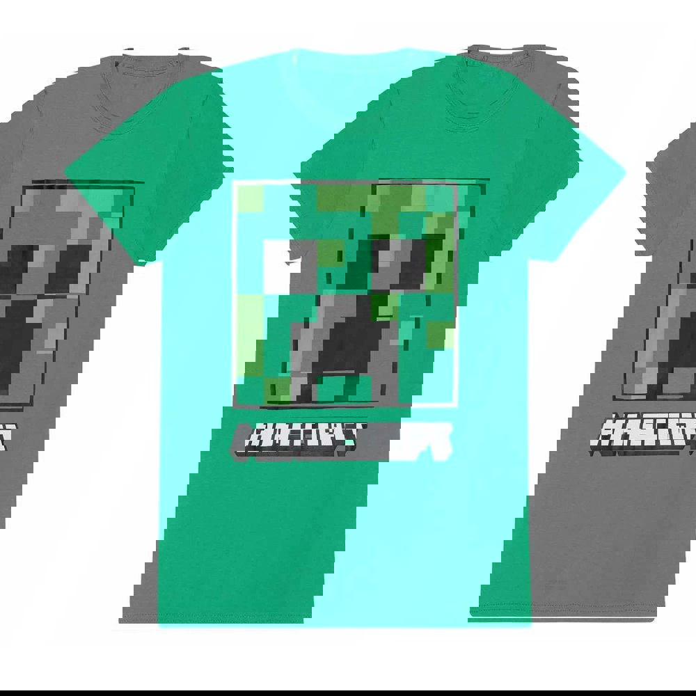 Minecraft Unisex Adult Creeper T-Shirt - Green