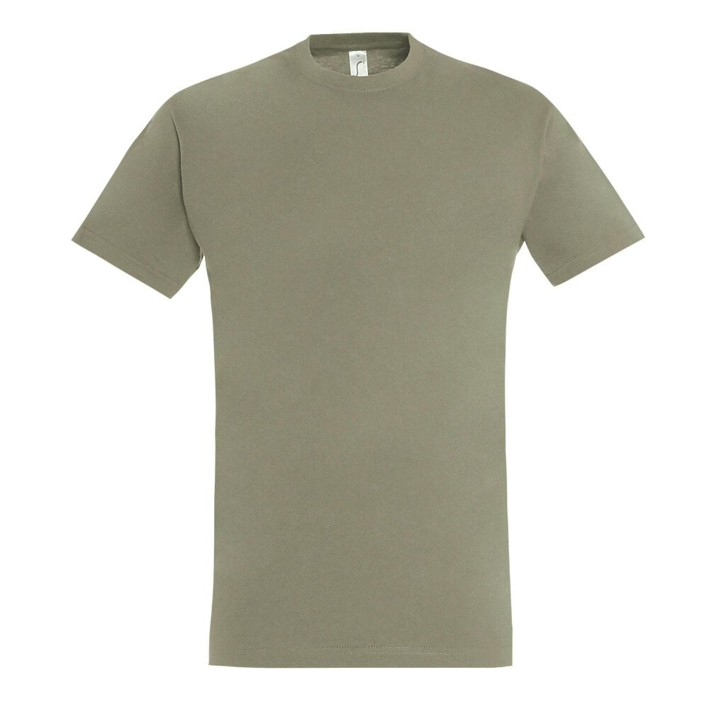 SOLS Mens Imperial Heavyweight Short Sleeve T-Shirt - Khaki - Khaki