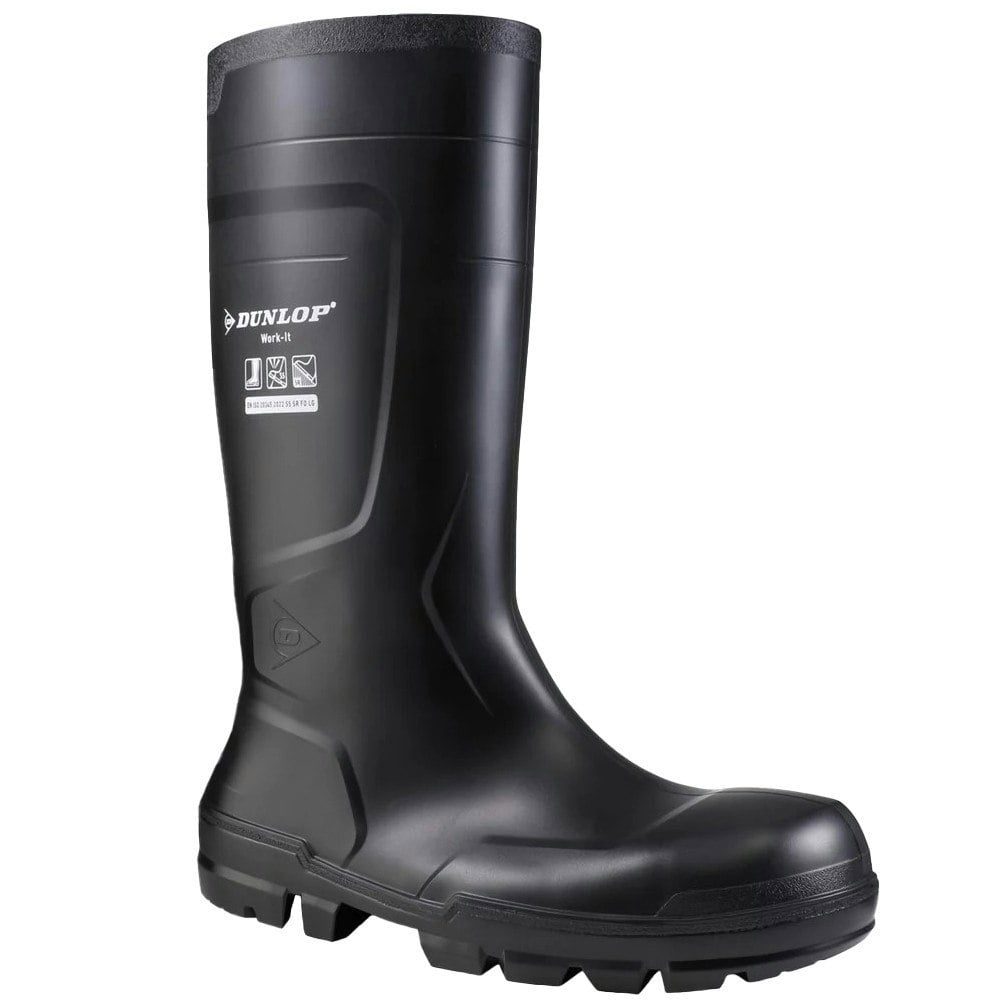 Dunlop Unisex Adult Work-It Safety Wellington Boots - Black