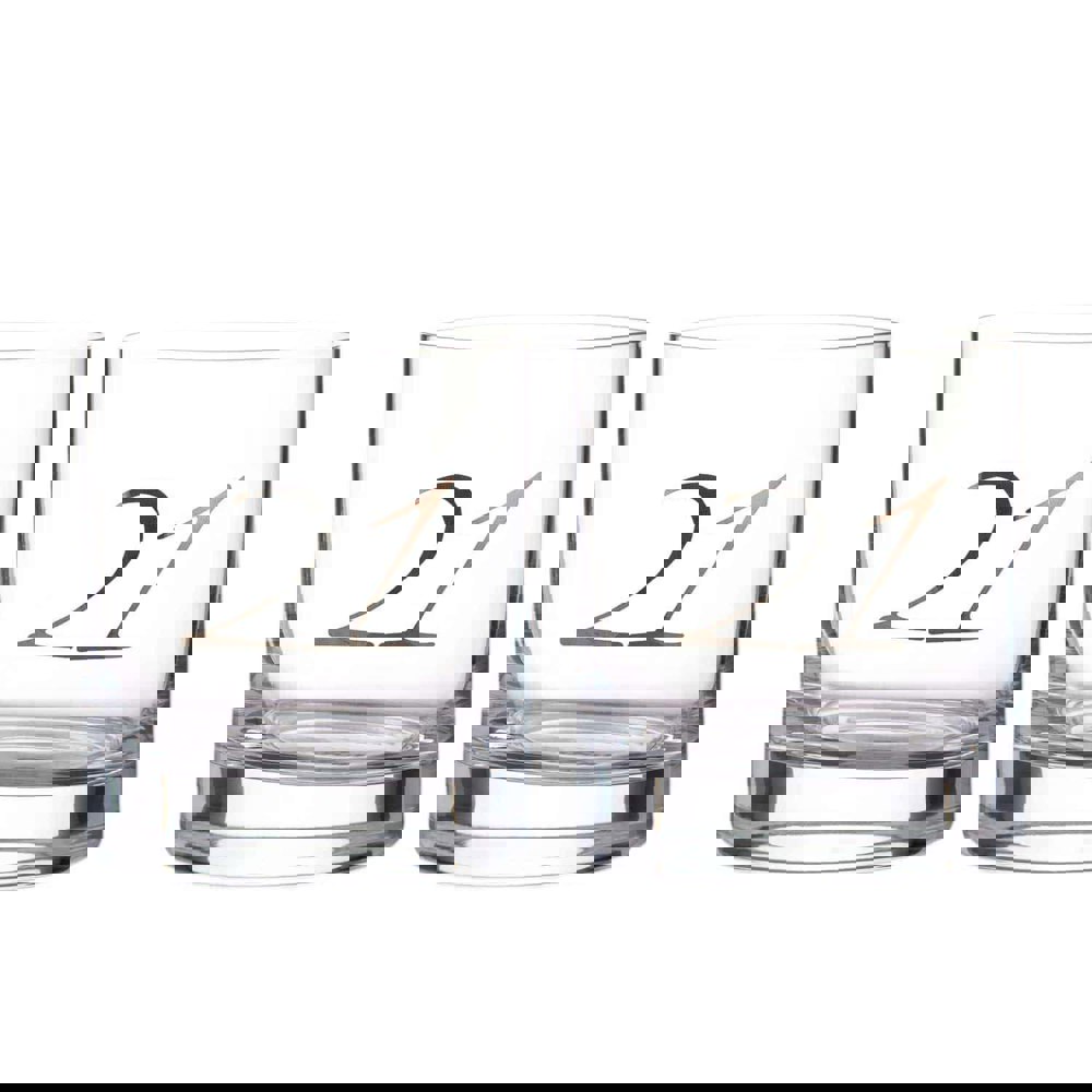 Diamante 21st Birthday Whisky Tumblers - Set of 2