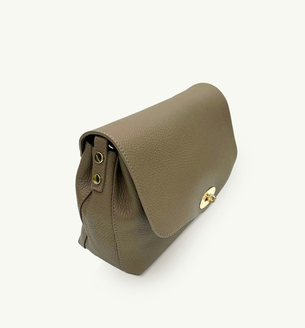 Apatchy London The Maddie Maxi Leather Bag - Mushroom