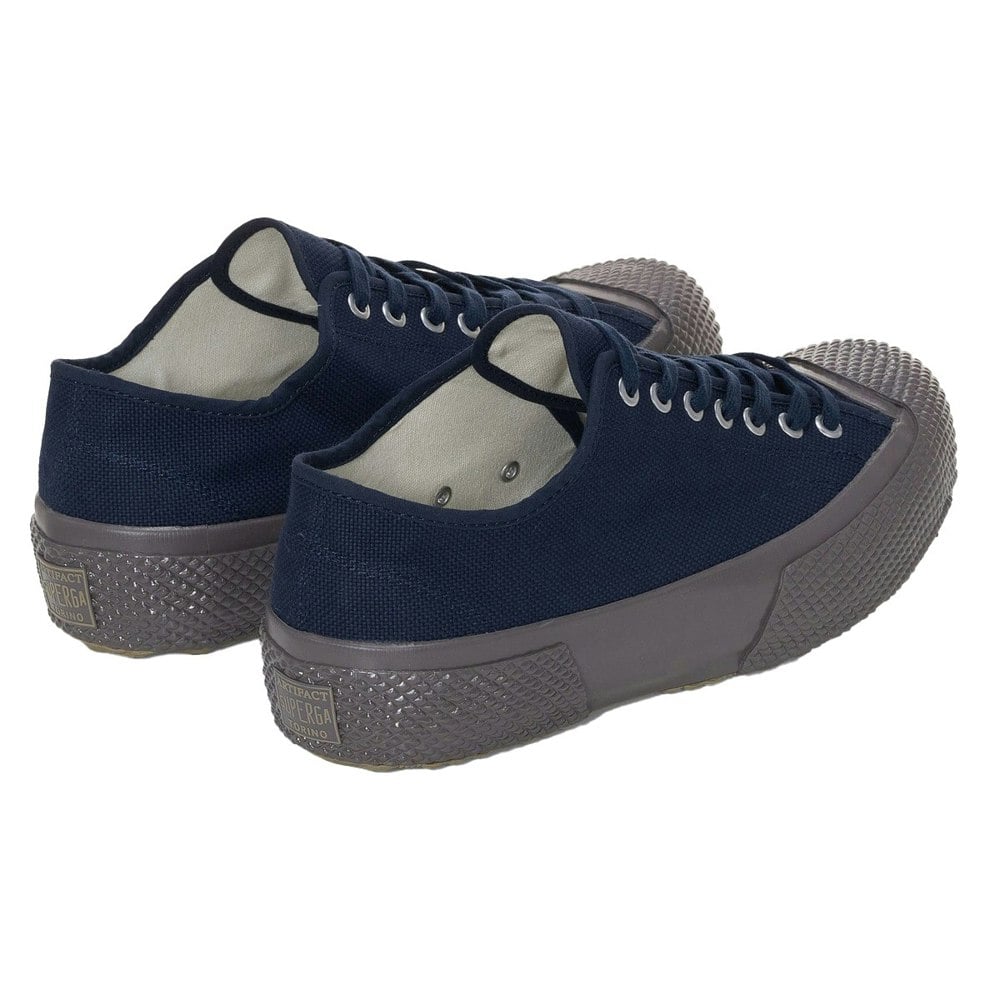 Superga Unisex Adult 2434 Mil Spec Cotton Canvas Low Cut Trainers - Navy Marine/Grey