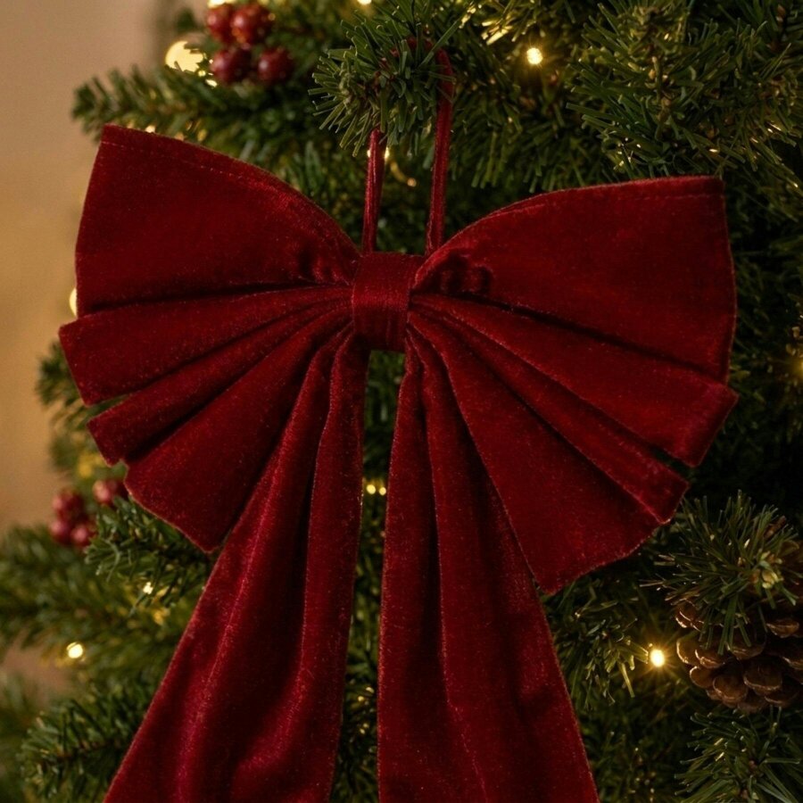 Garden Greatness Elevate Velvet Hanging Christmas Bow