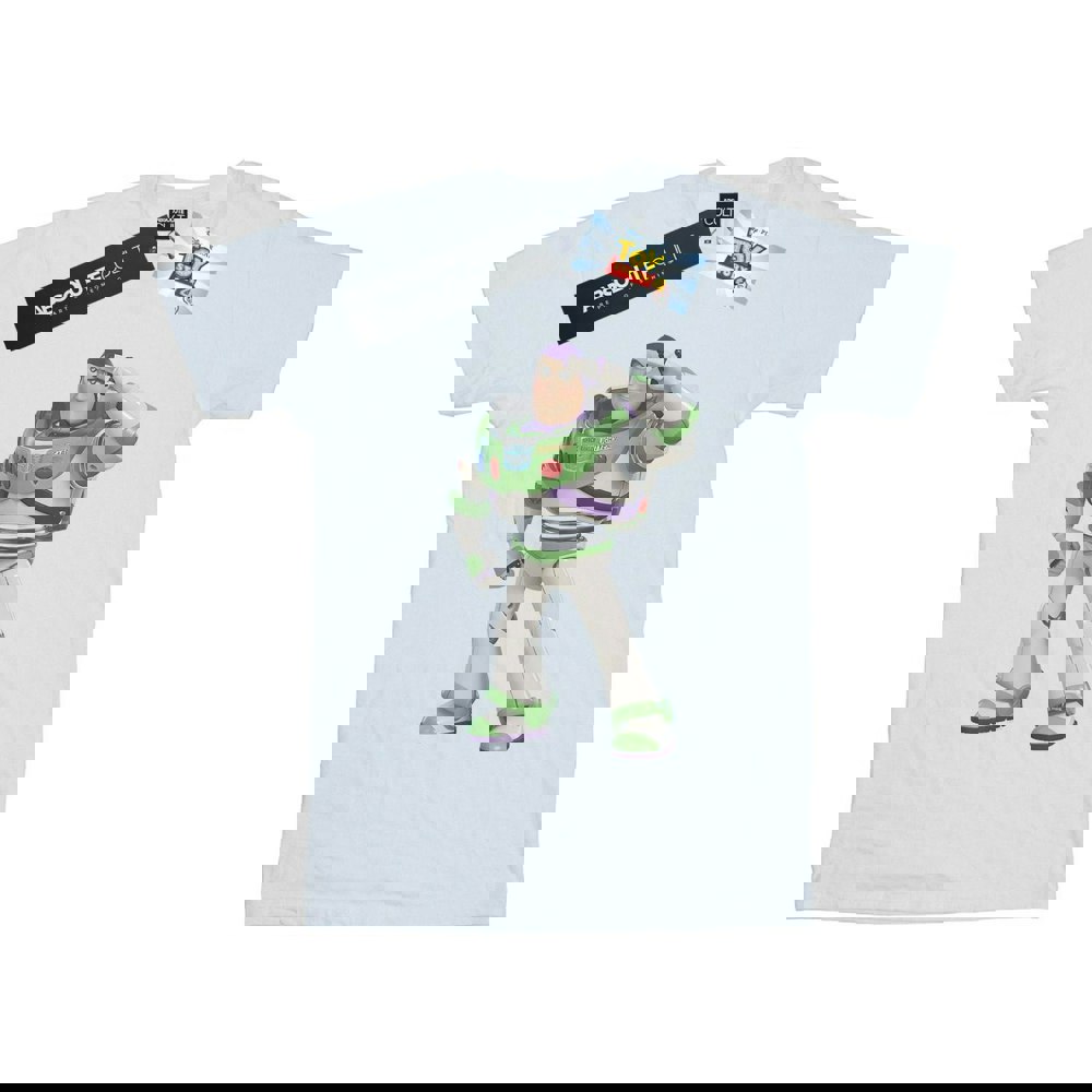 Disney Mens Toy Story Buzz Lightyear Standing T-Shirt - White