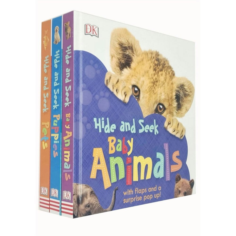 Hide and Seek 3 Books Collection Set (Pets, Baby Animals & Puppies)