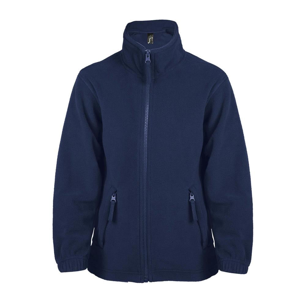 SOLS Childrens/Kids North Zip-Up Fleece Jacket - Navy - Navy - 100% Polyester